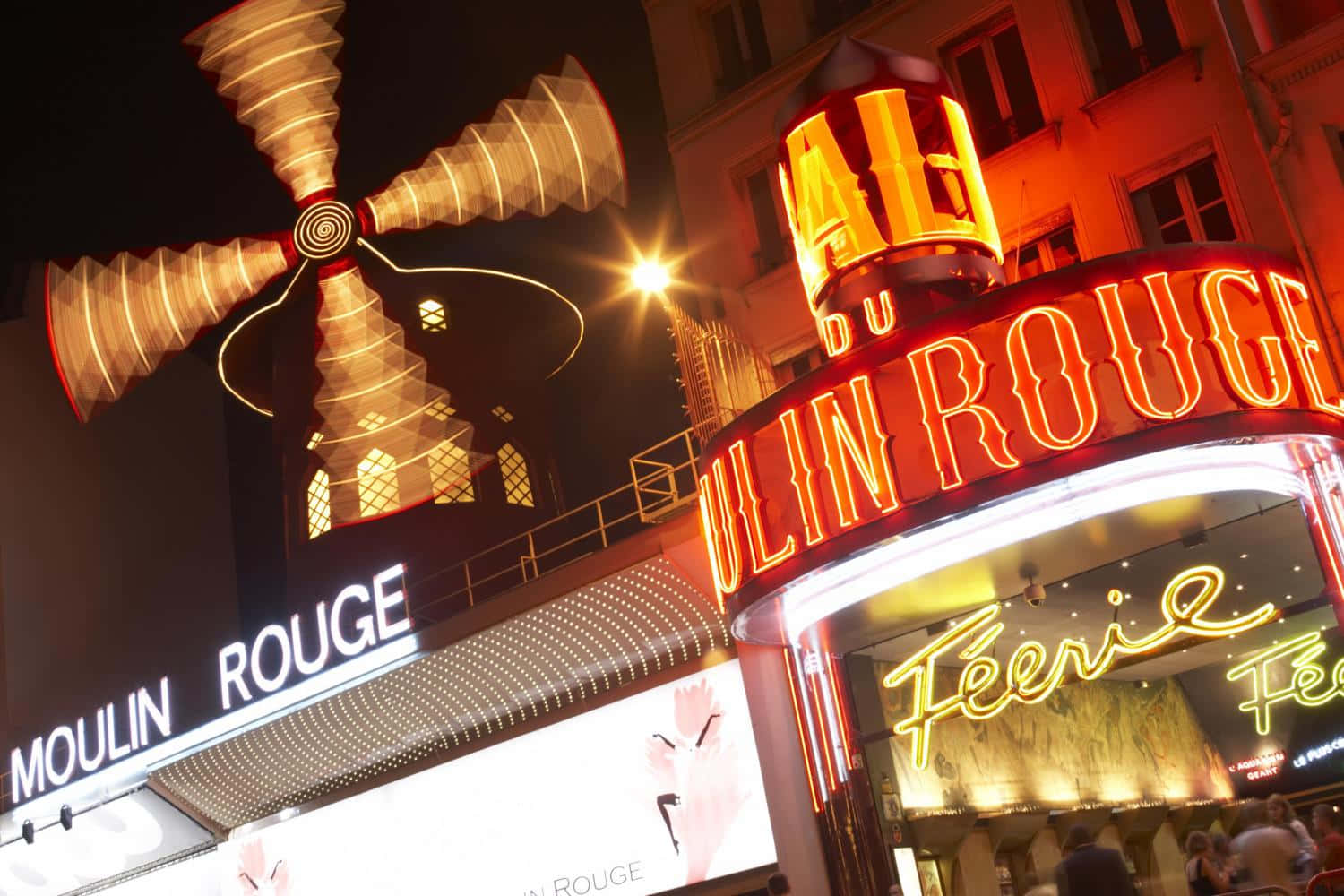 Moulin Rouge Paris Nighttime Wallpaper