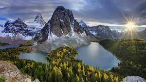 Mount Assiniboine In British Columbia Pretty Landscape Wallpaper