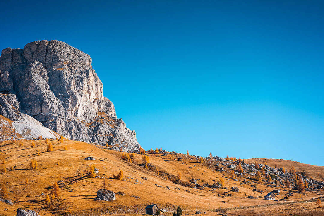 Mount Gusela With Beautiful Blue Sky Wallpaper