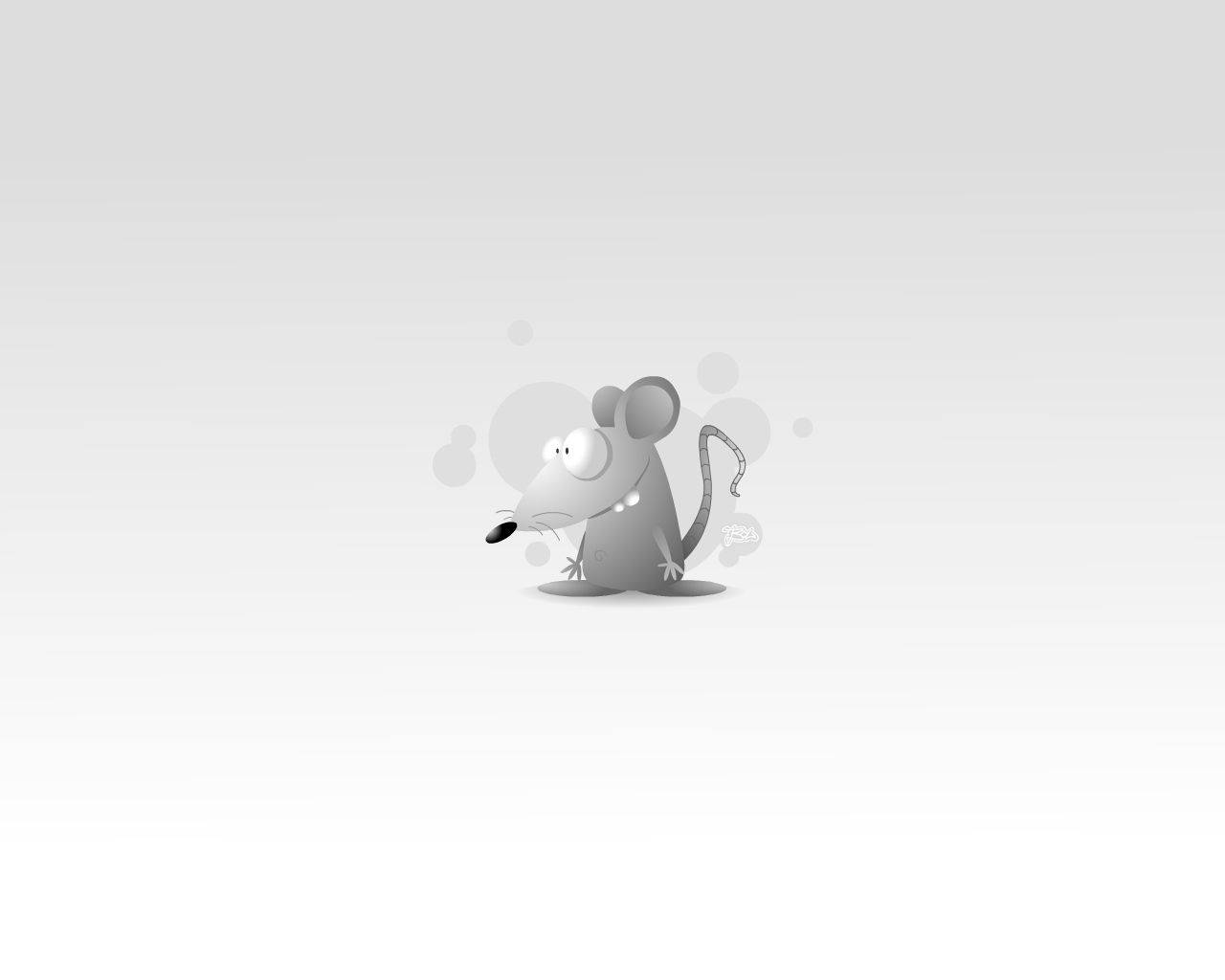 Mouse In Cartoon Style Art Wallpaper