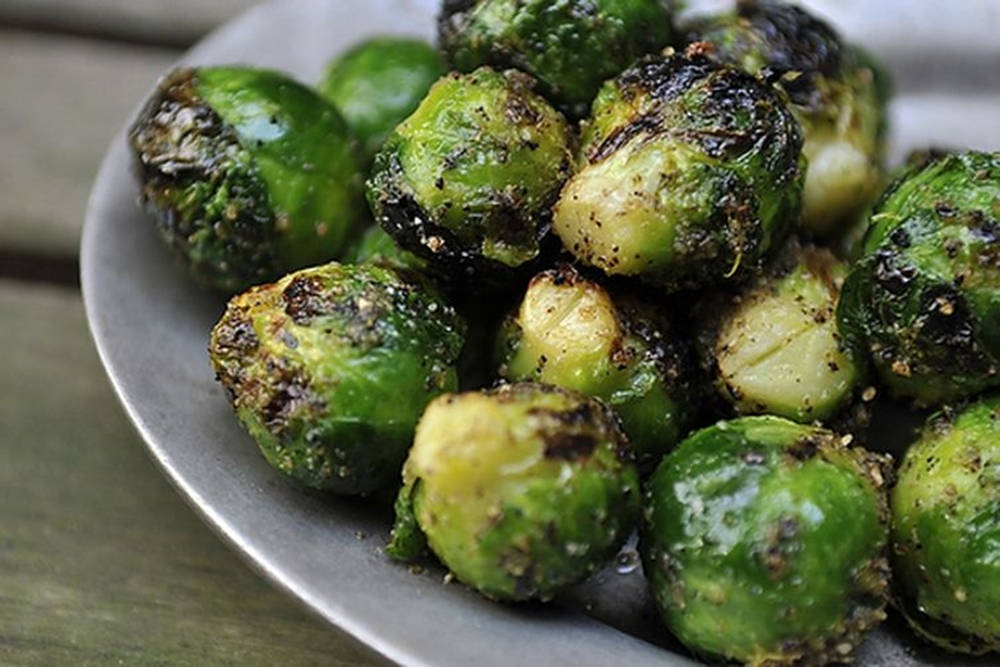 Mouth-watering Garlic And Balsamic Glazed Brussels Sprouts Wallpaper