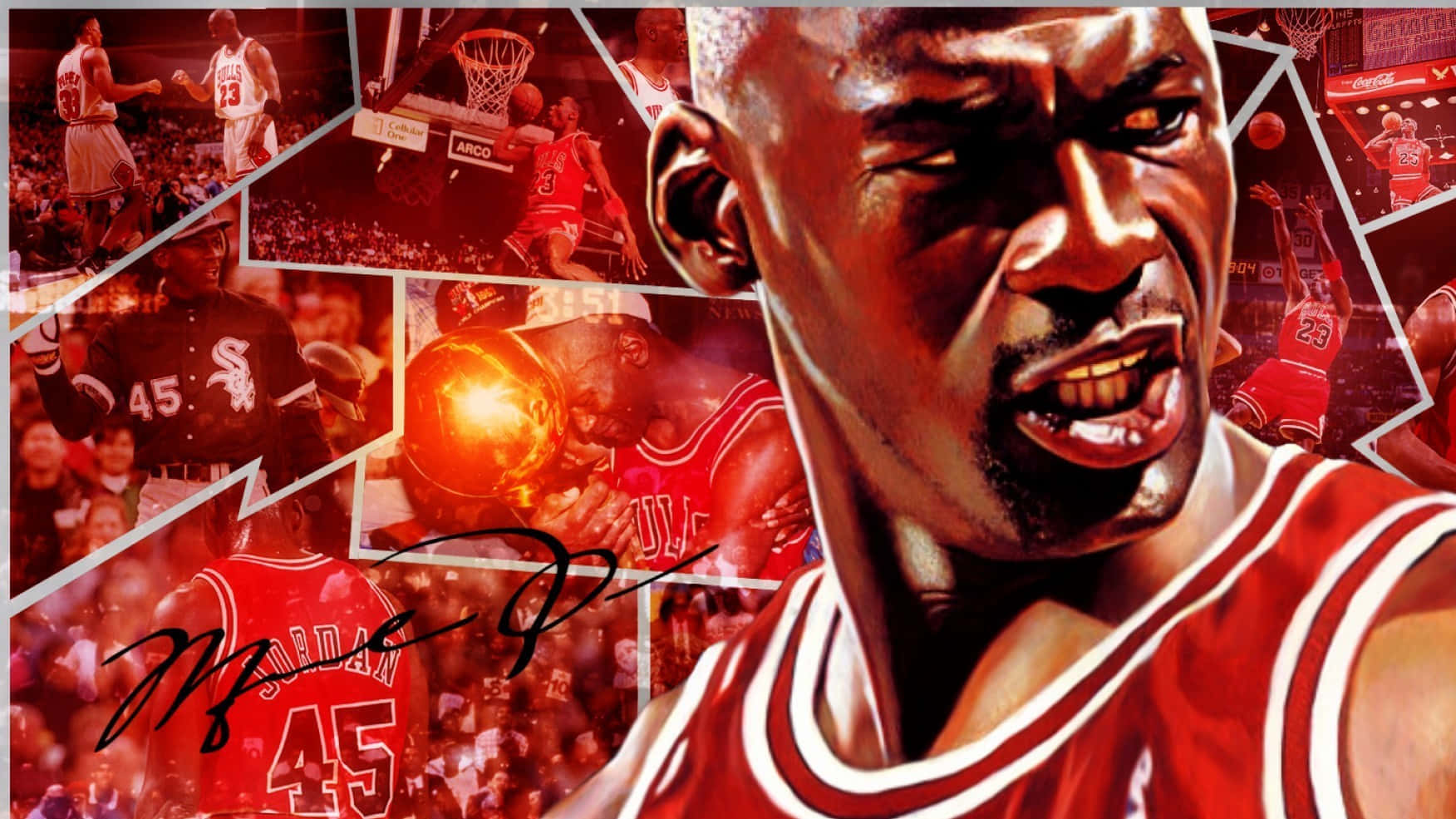 Move Ahead With Confidence In Red Jordan Wallpaper