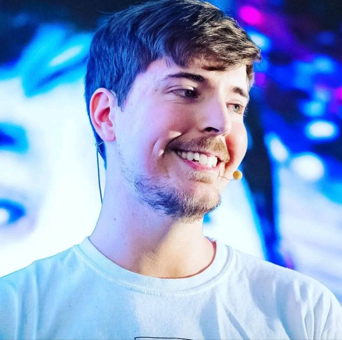 Mr Beast Bright Screen Background Wallpaper