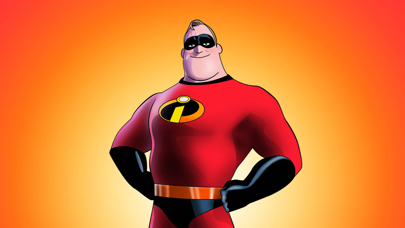 Mr. Incredible Outlined Art Wallpaper