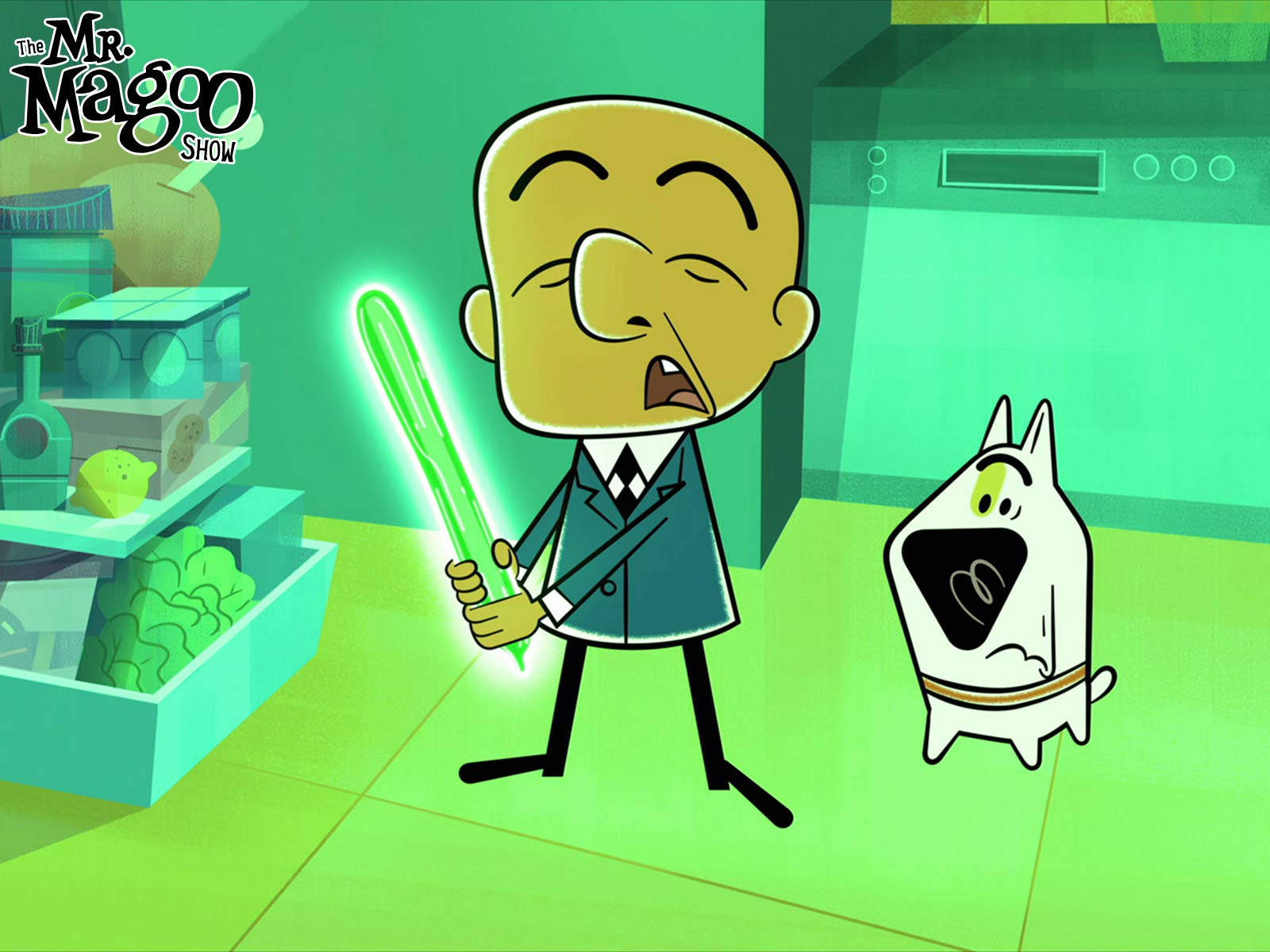 Mr Magoo With Glowing Green Stick Wallpaper