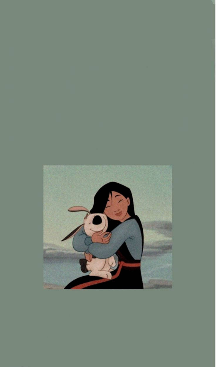 Mulan Green Aesthetic Cartoon Disney Wallpaper
