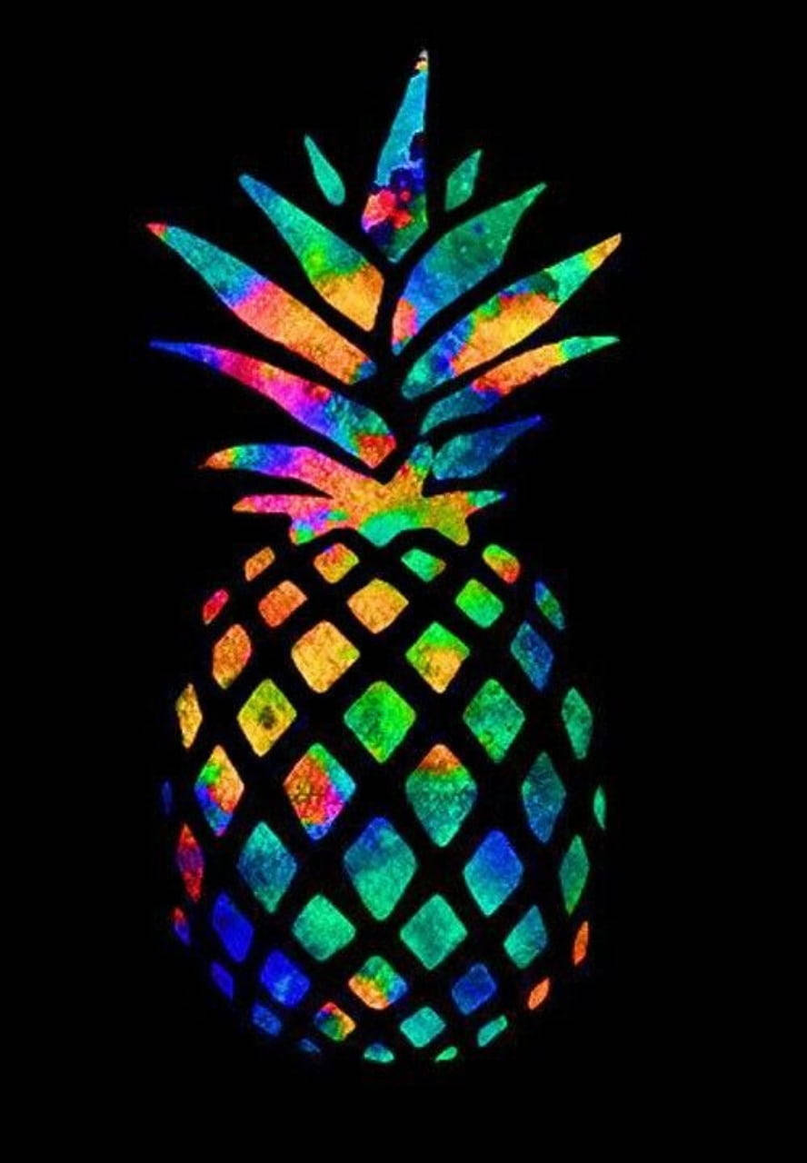 Multicolor Abstract Pineapple Wallpaper
