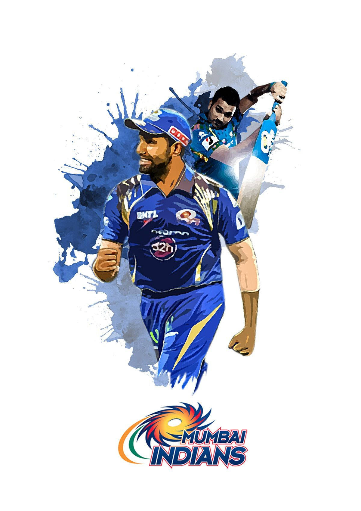 Mumbai Indians Player Rohit Sharma Poster Wallpaper