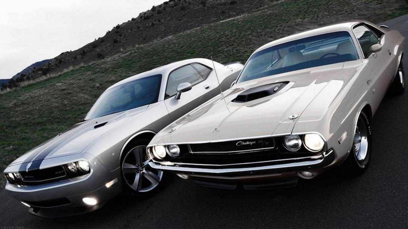 Muscle Car Near Mountains For Desktop Wallpaper