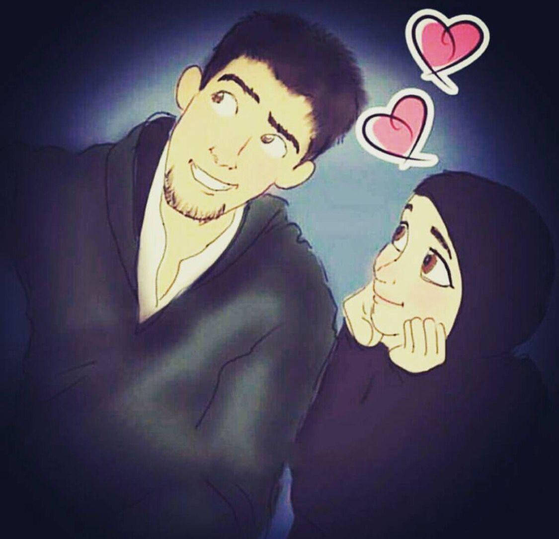 Muslim Couple Artwork Wallpaper
