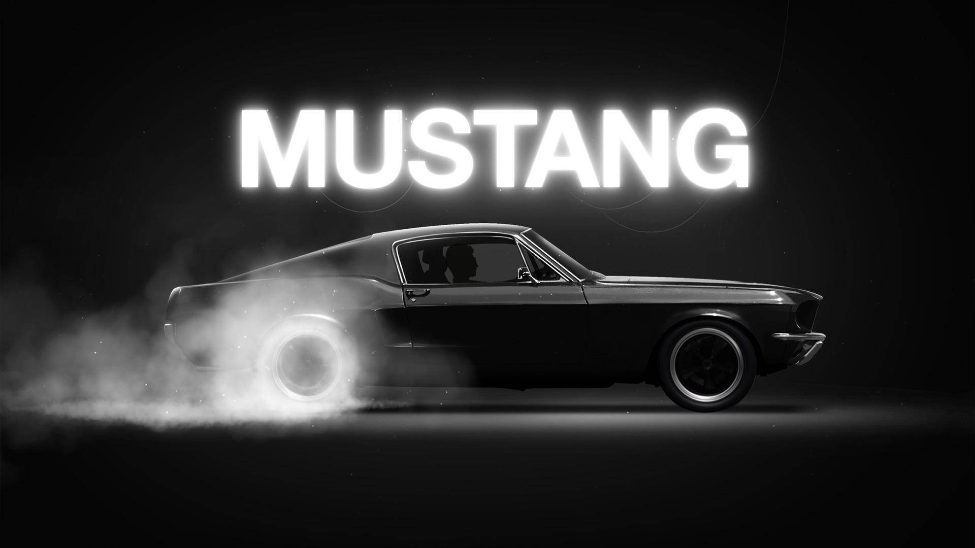 Mustang Light Signage Wallpaper