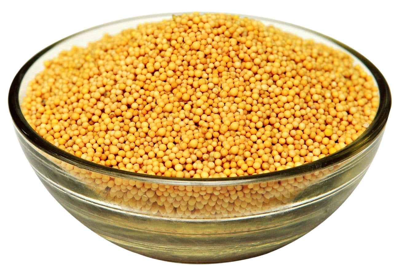 Mustard Seedsin Glass Bowl Wallpaper