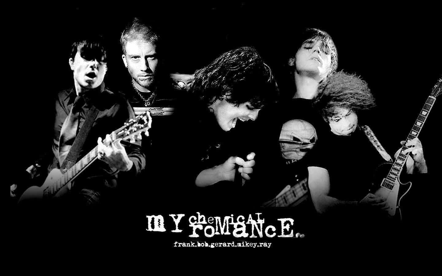 My Chemical Romance Colorful Band Poster Wallpaper