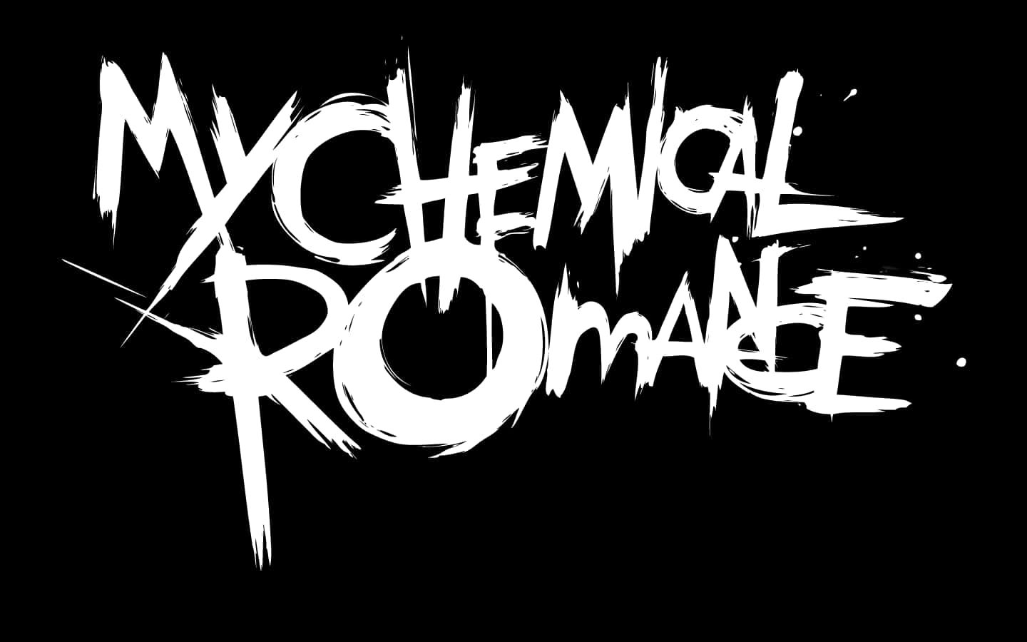 My Chemical Romance Logo Blackand White Wallpaper