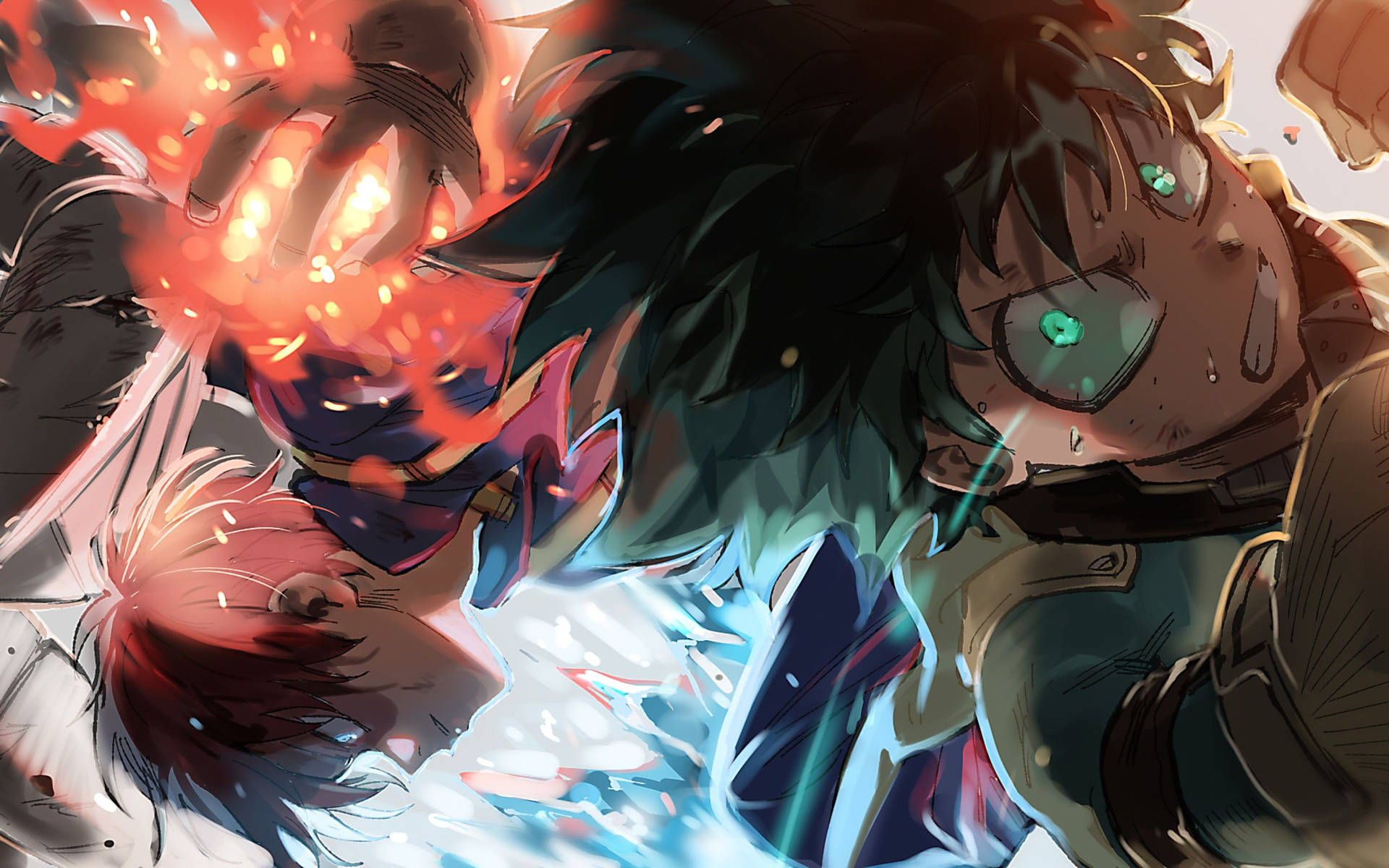 Download free My Hero Academia Fierce Todoroki And Deku Wallpaper -  MrWallpaper.com