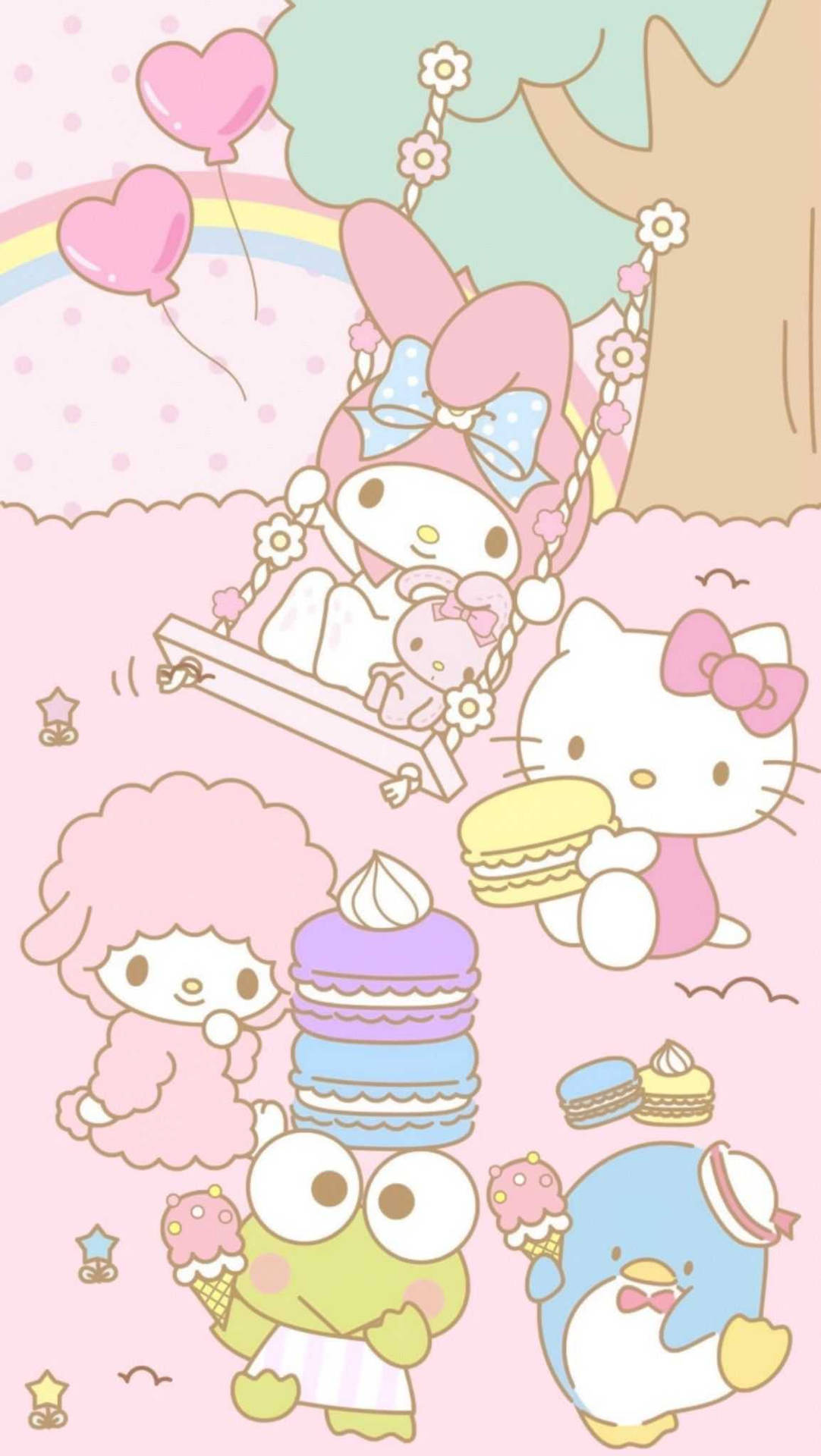 Cute Kuromi Onegai My Melody Wallpaper