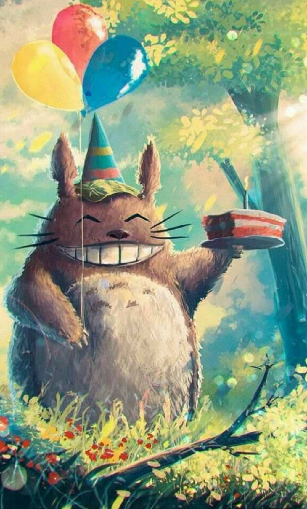 My Neighbor Totoro On My Birthday Card Wallpaper