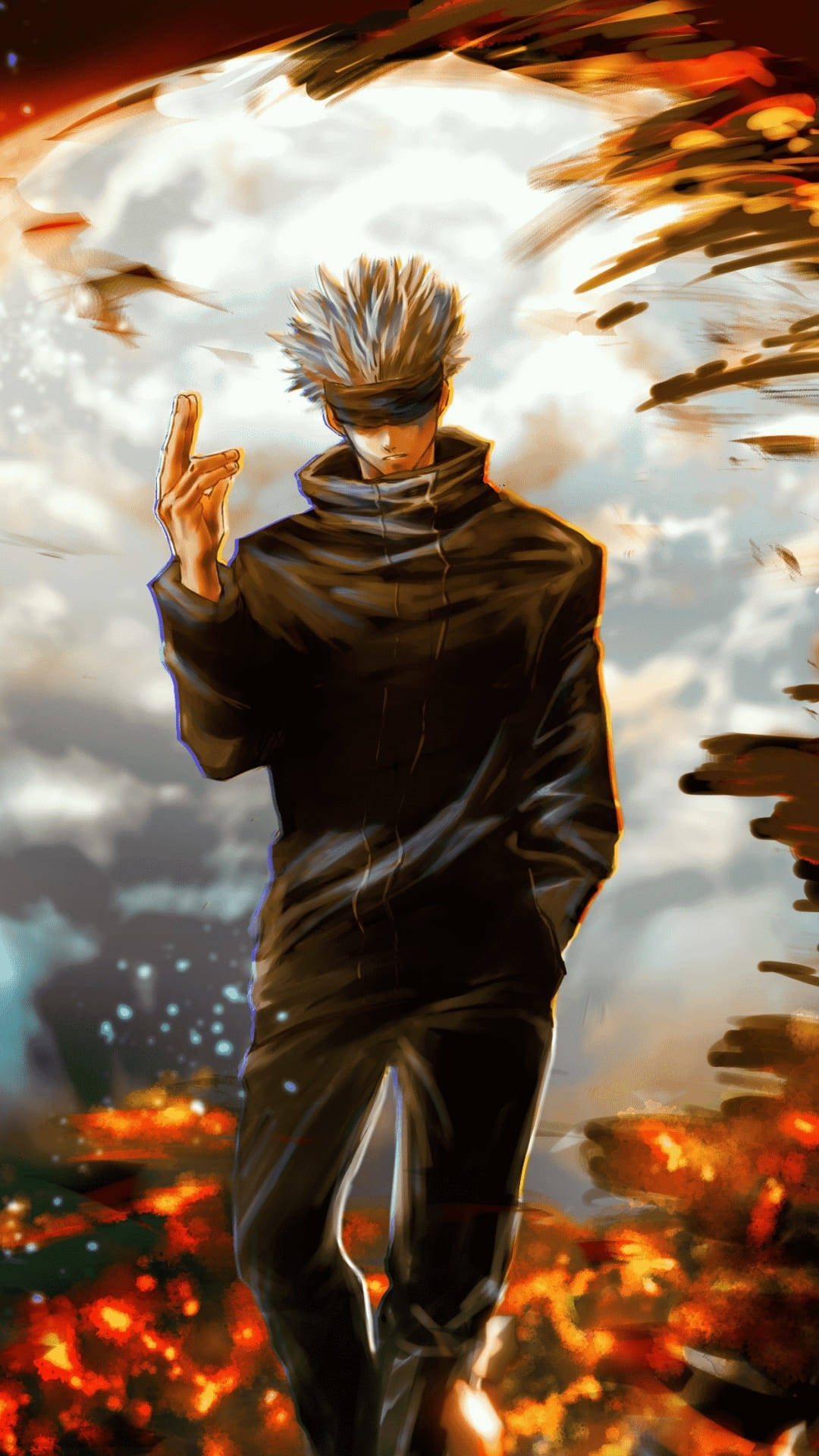 Download free Mysterious Satoru Gojo Fanart Jujutsu Kaisen Phone Wallpaper  - MrWallpaper.com