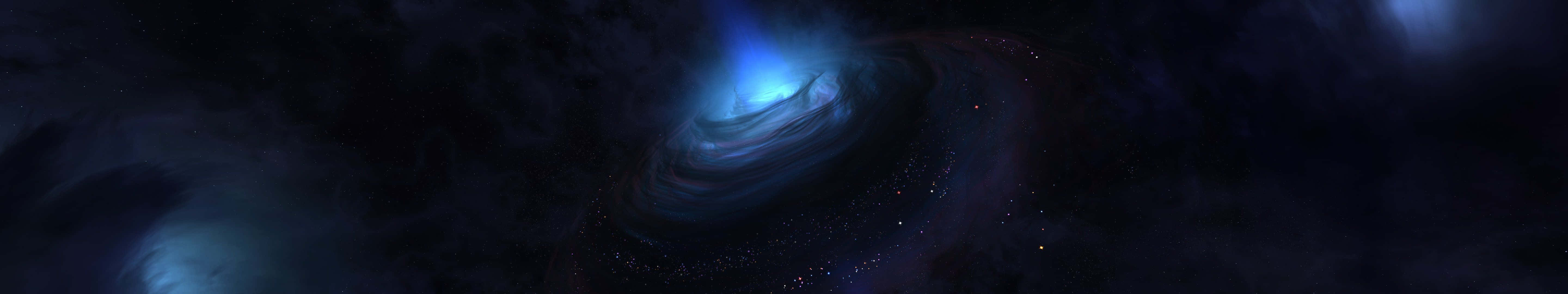 - Mysterious Triple Monitor Display Wallpaper