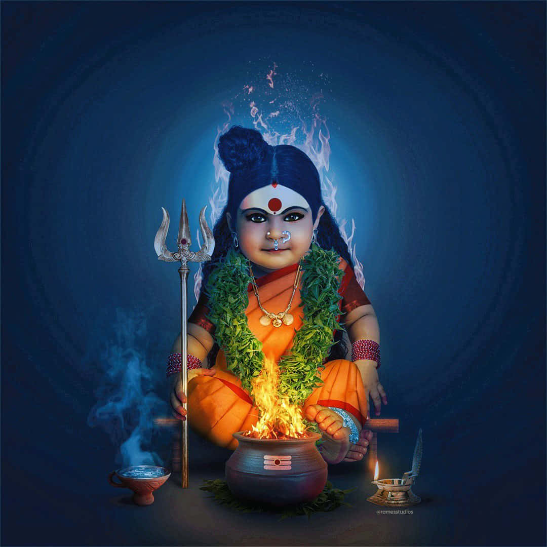 Mystical_ Mariamman_ Fire_ Ritual Wallpaper