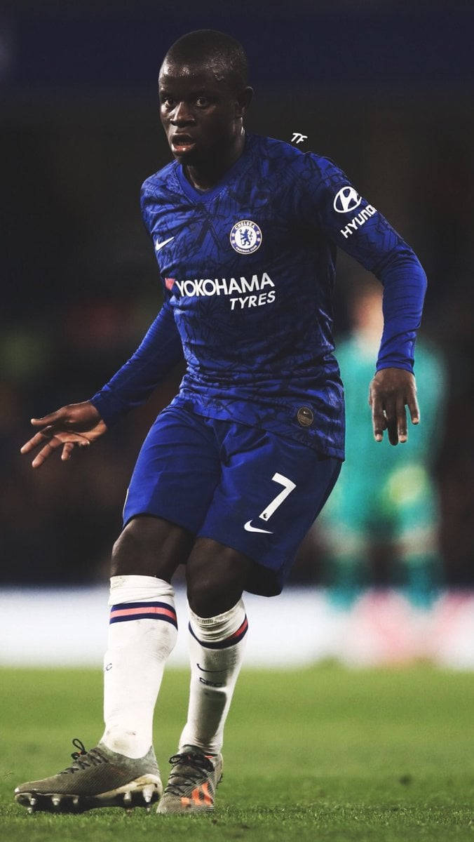 N'golo Kante In Action Full Body Wallpaper