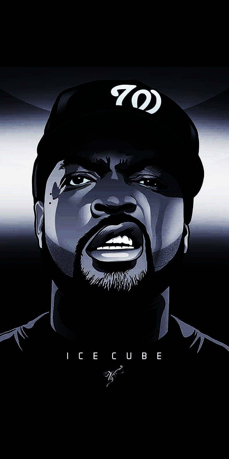 N.w.a. Rapper Ice Cube Vector Art Wallpaper