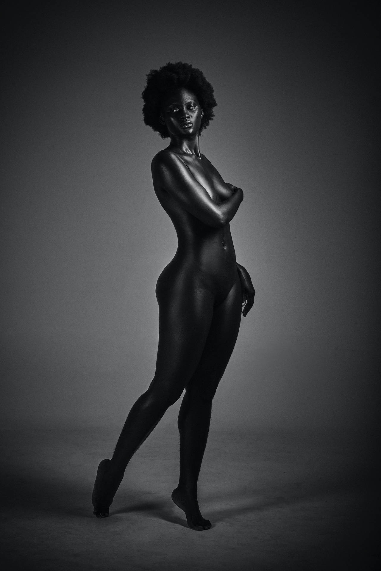 Download free Naked Black Woman Black Phone Wallpaper - MrWallpaper.com