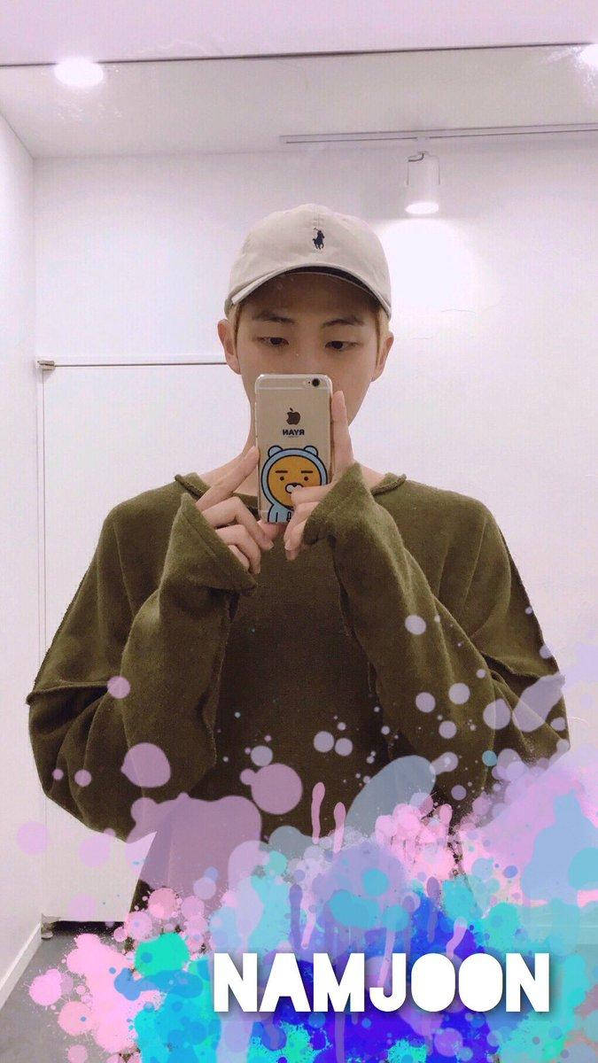 Namjoon Mirror Selfie Wallpaper