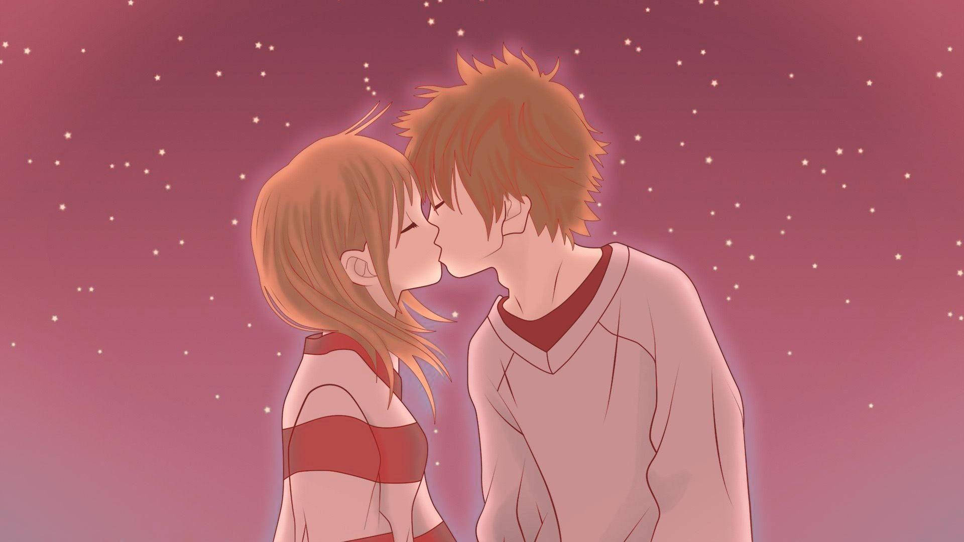 Download free Nanami And Motoharu Anime Couple Kiss Wallpaper -  MrWallpaper.com