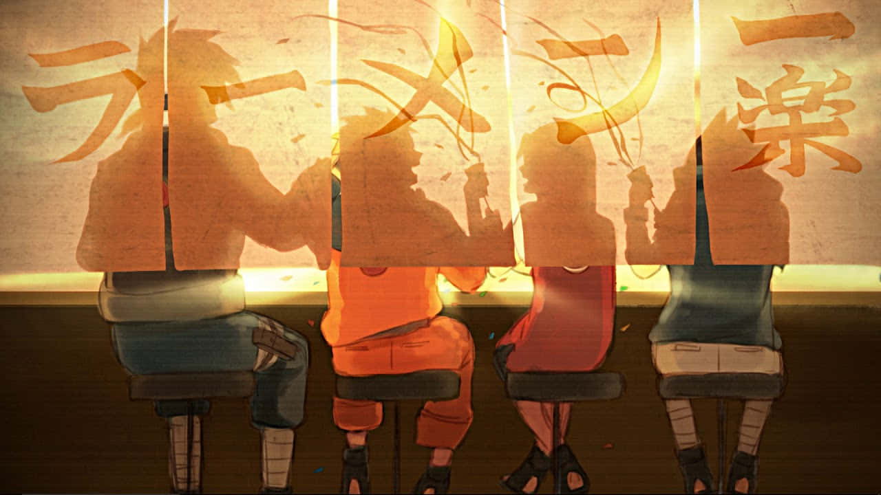 Naruto And Team 7 Prepare To Take On An Exciting Adventure Wallpaper