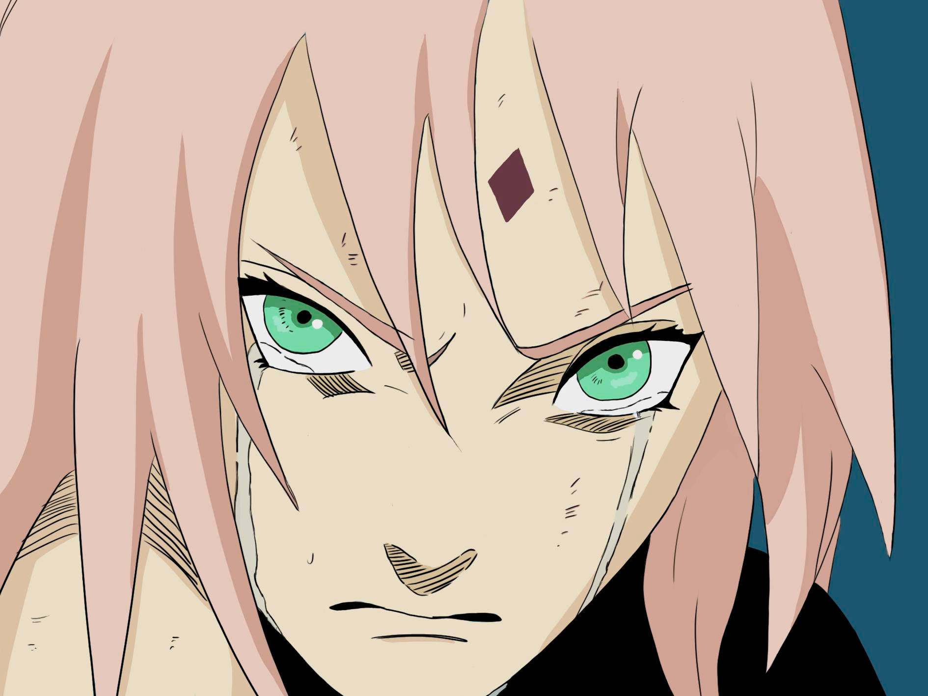 Naruto Anime Crying Sakura Face Wallpaper
