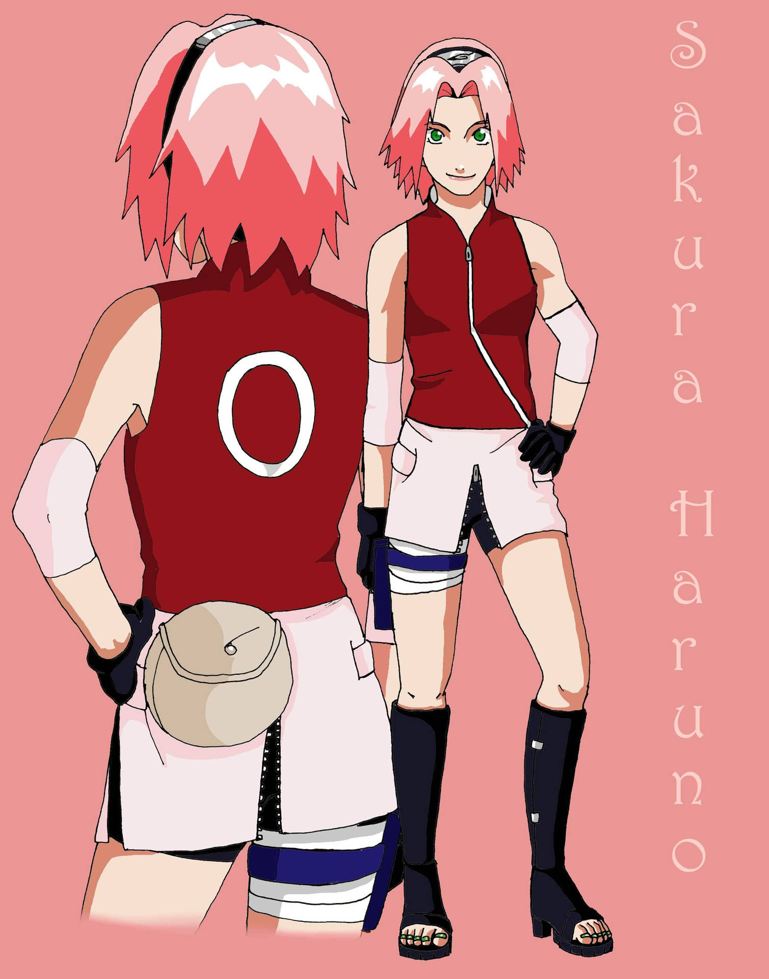 Download free Naruto Anime Sakura Front And Back Wallpaper - MrWallpaper.com