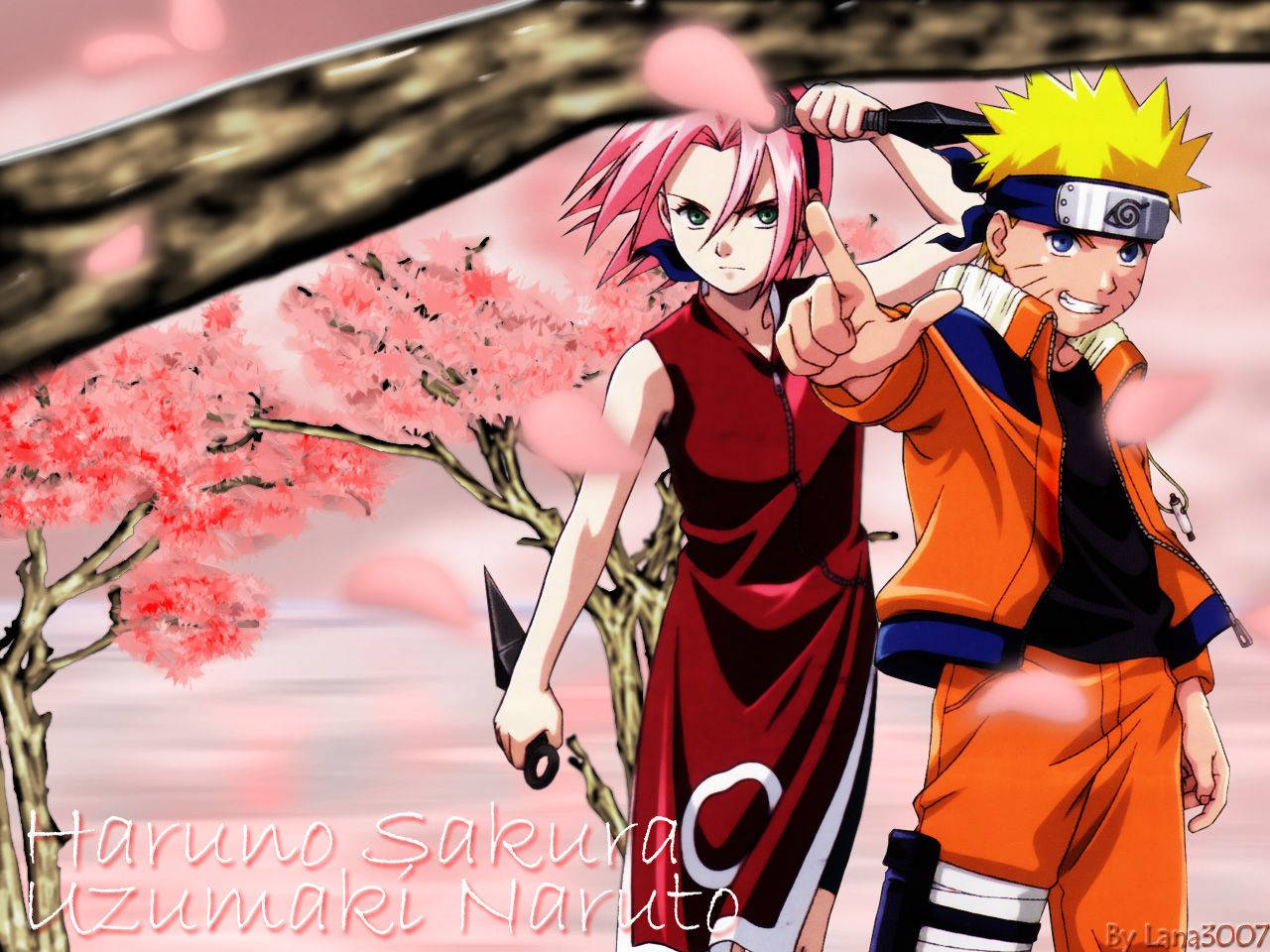 Naruto Anime Sakura Powerful Duo Wallpaper
