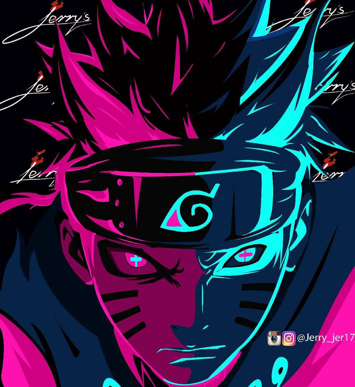 Naruto Cool Pfp Neon Fanart Wallpaper