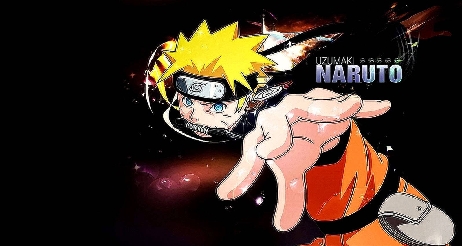 Naruto Drip In Orange Attire Wallpaper