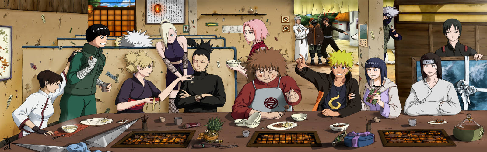 Naruto Girls At Izakaya Wallpaper