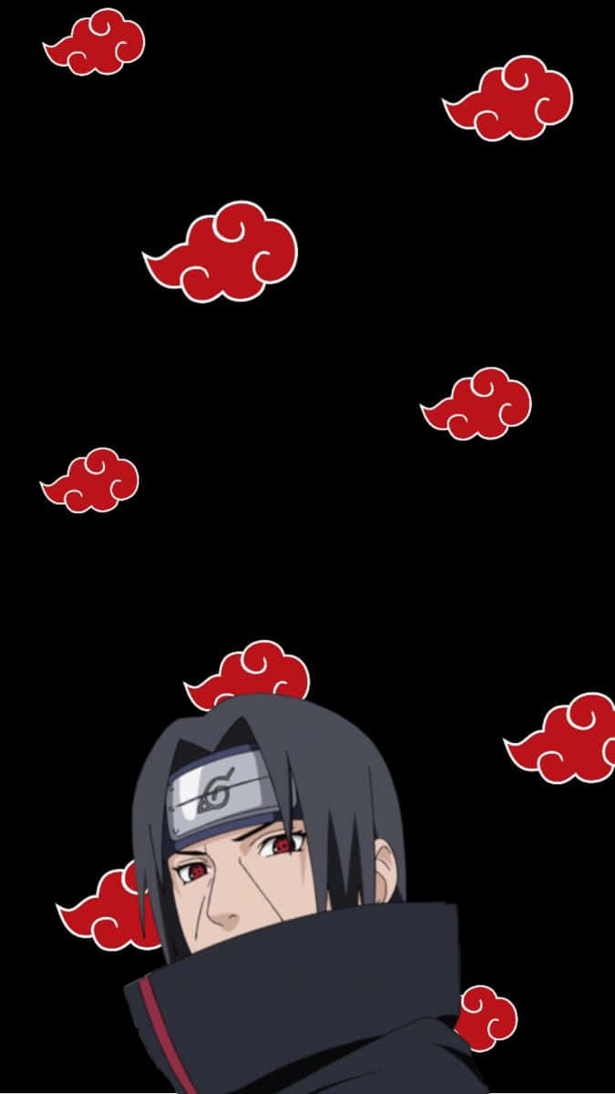 Naruto Itachi And Akatsuki Cloud Design Wallpaper