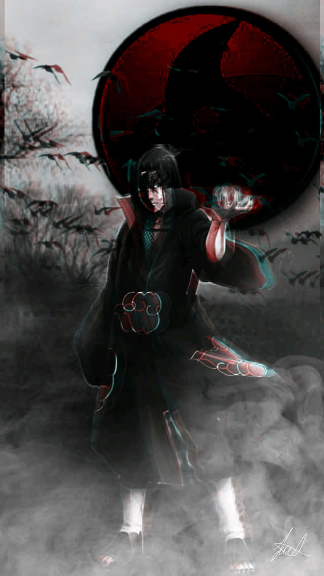 Naruto Itachi And His Sharingan Power Wallpaper