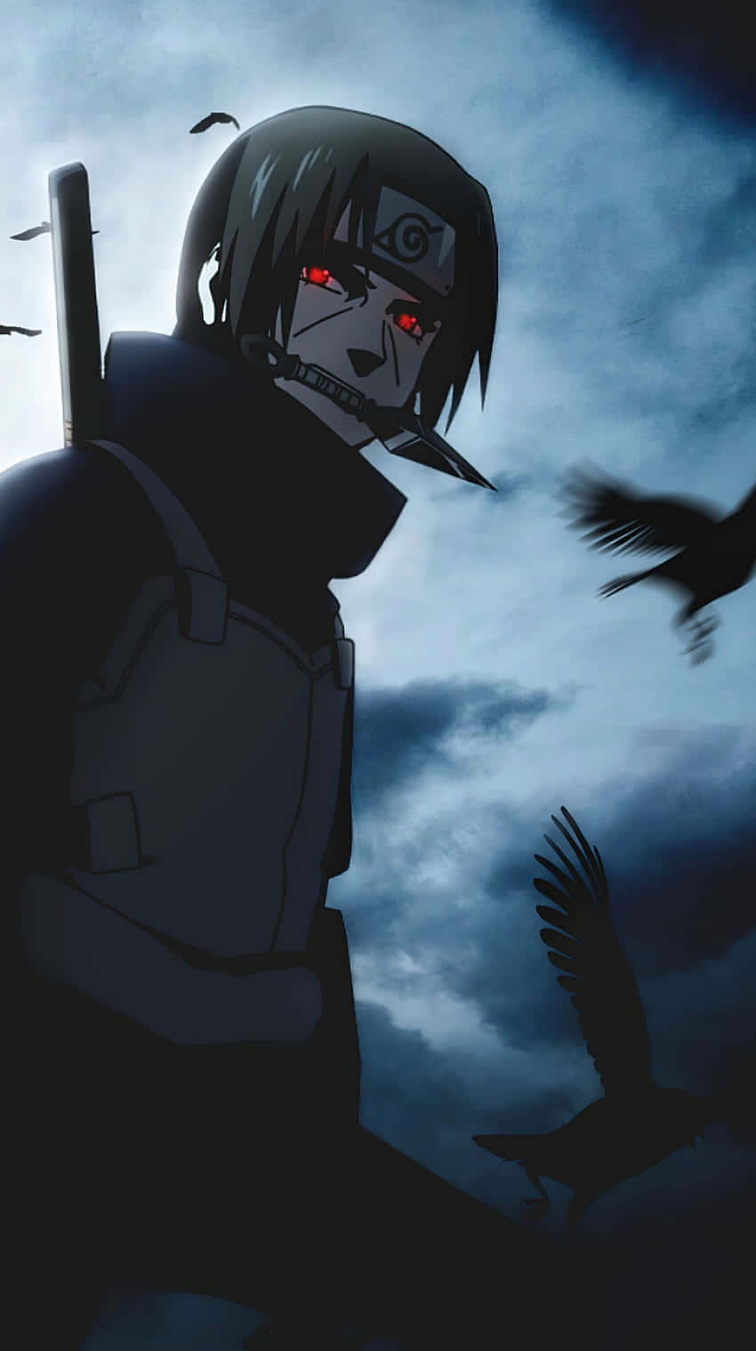 Naruto Itachi Glowing Red Eyes Wallpaper