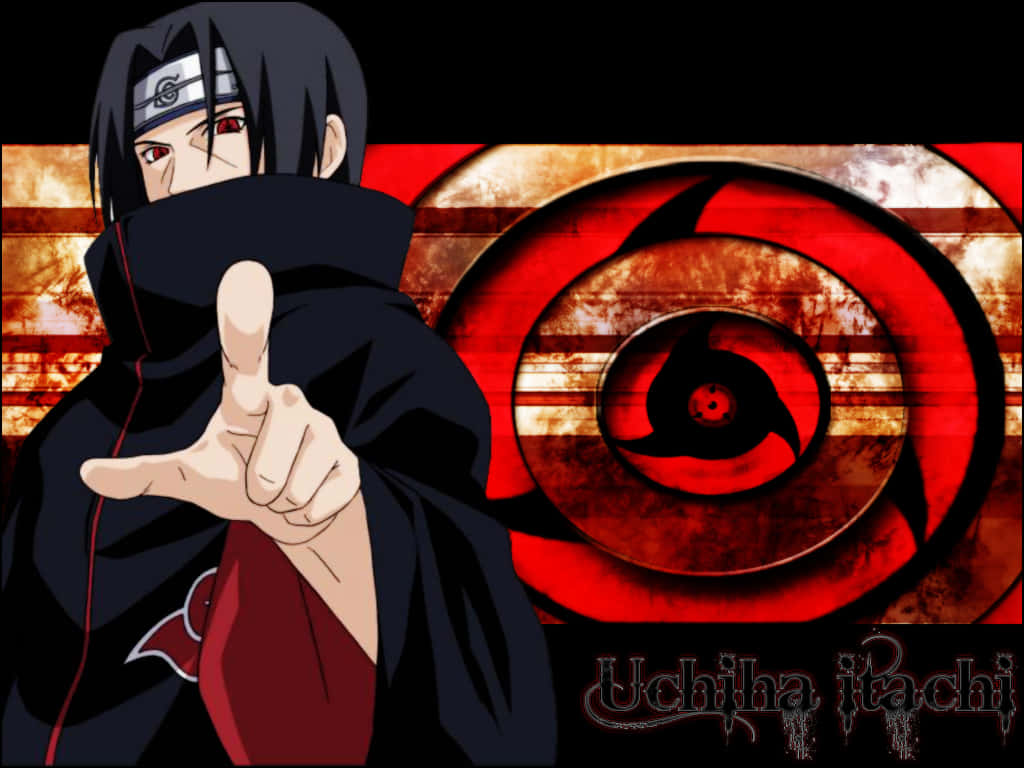 Naruto Itachi Mangekyo Sharingan Spiral Curves Wallpaper