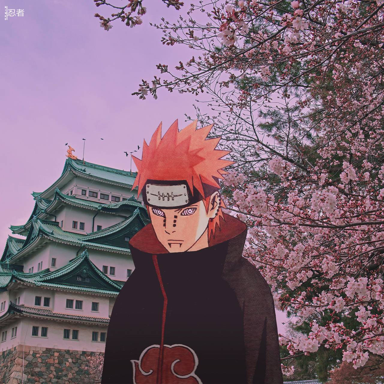 Naruto Pain At Castle Wallpaper