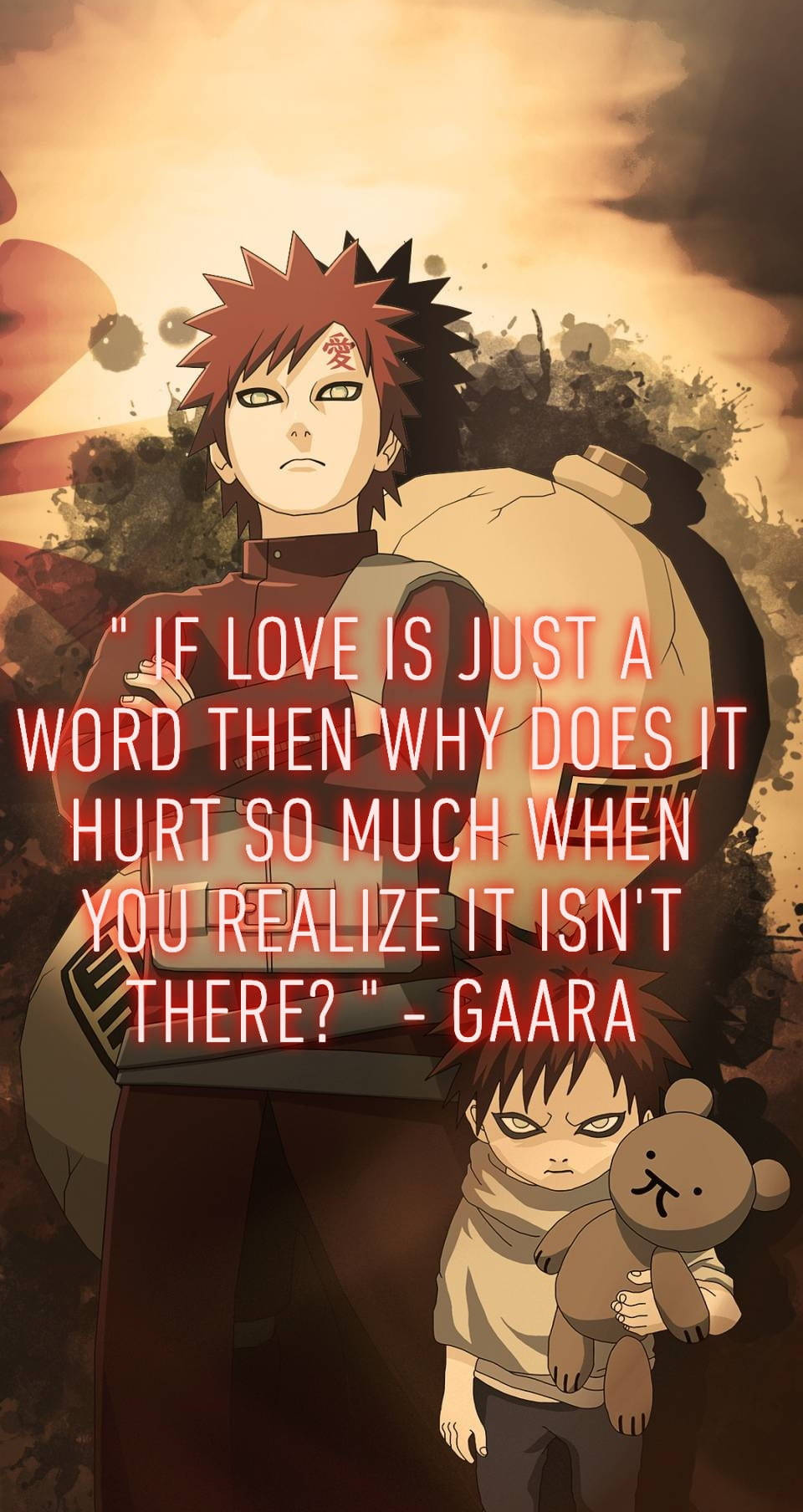 Naruto Quotes Love Is Just A Word Wallpaper