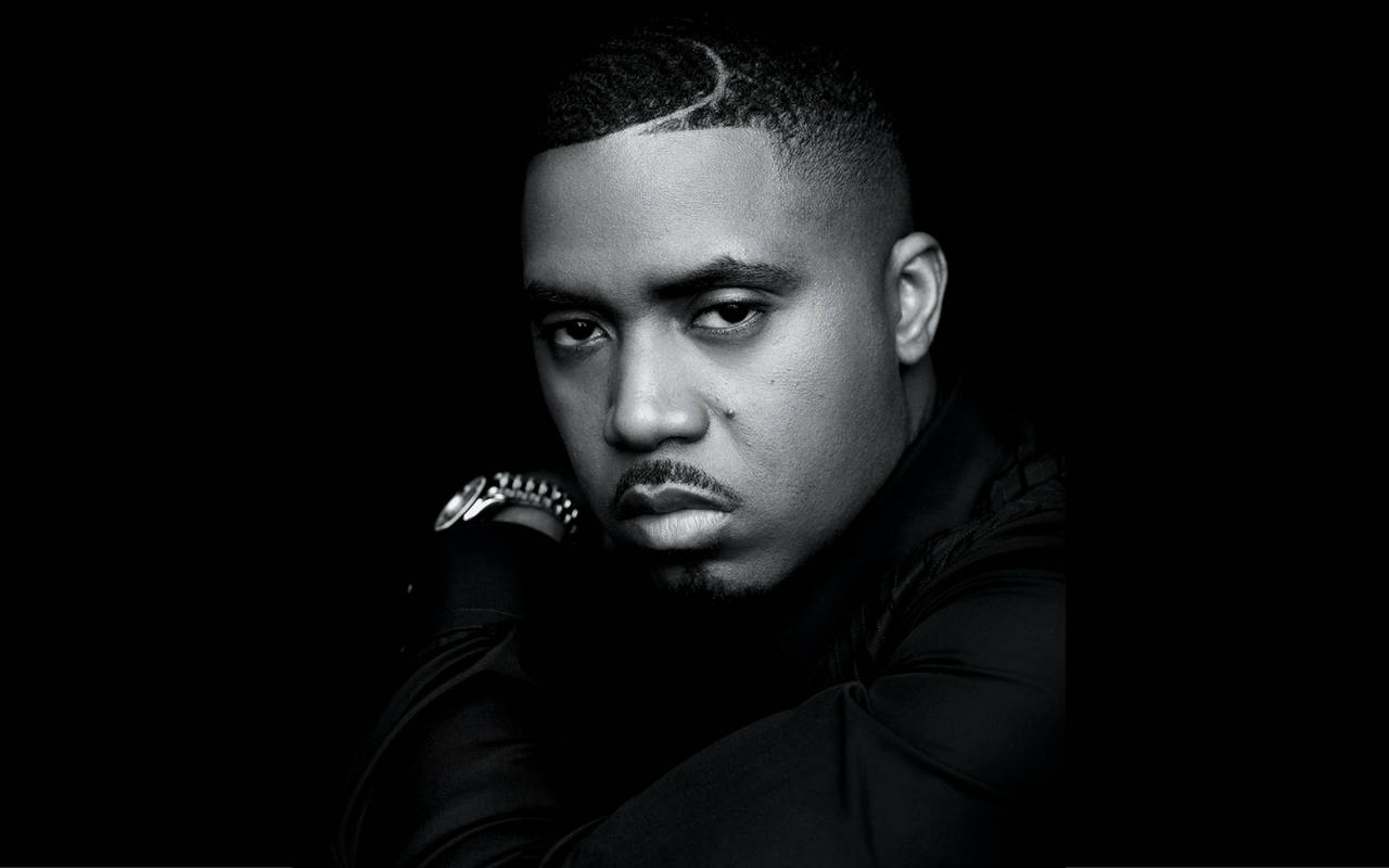 Nas American Singer Monochrome Desktop Wallpaper