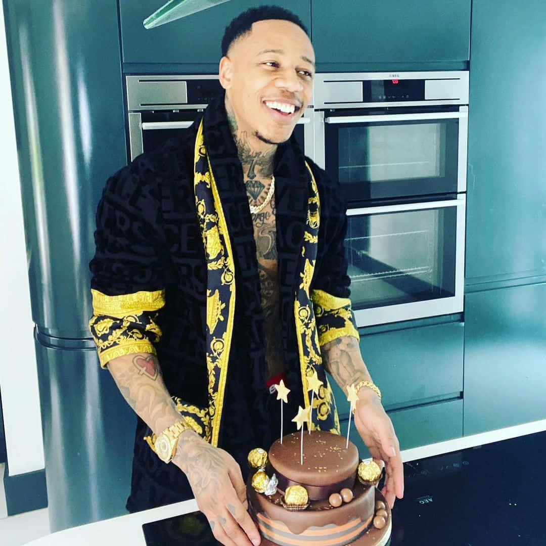 Nathaniel Clyne With Birthday Cake Wallpaper