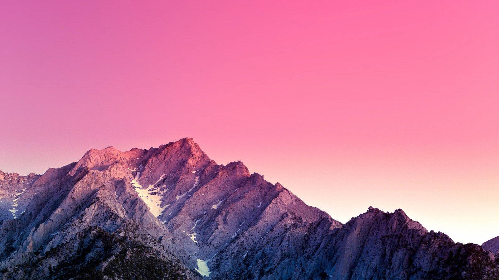 Natural Mountain Pink Aesthetic Sky Wallpaper