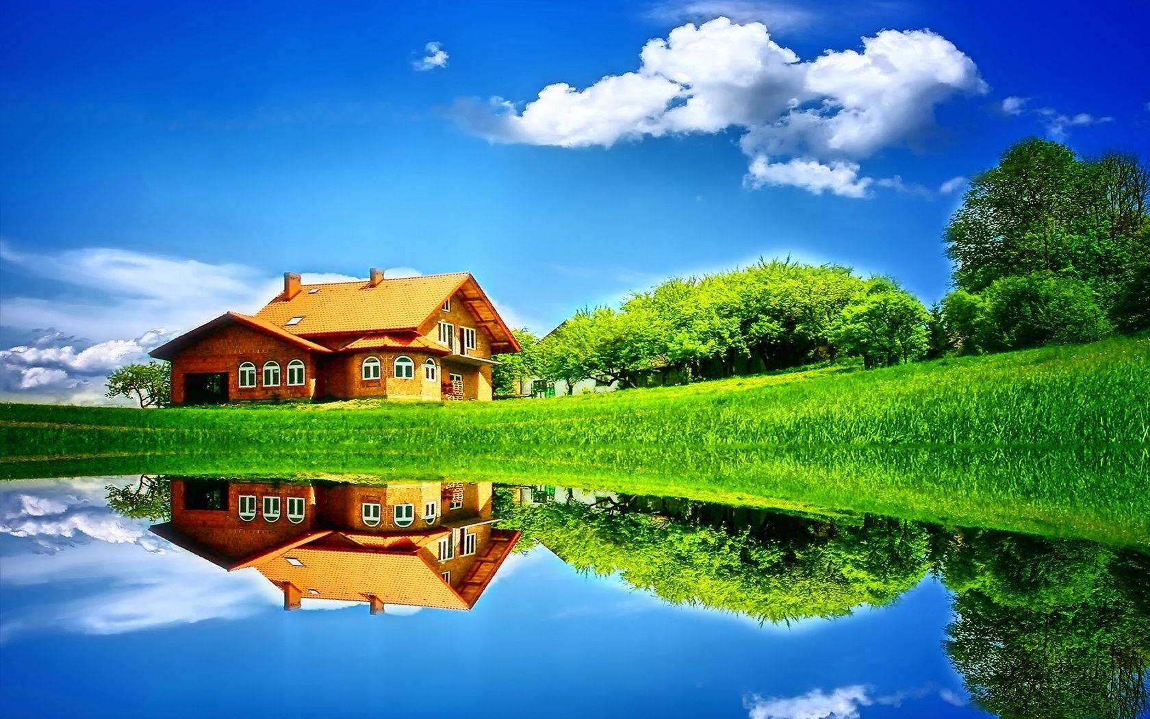 Nature Classic House Wallpaper