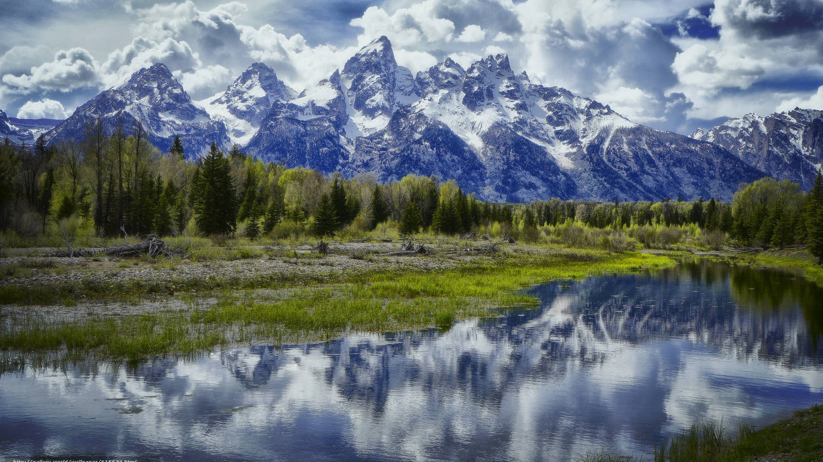 Nature Scenery In Grand Teton National Park Wallpaper