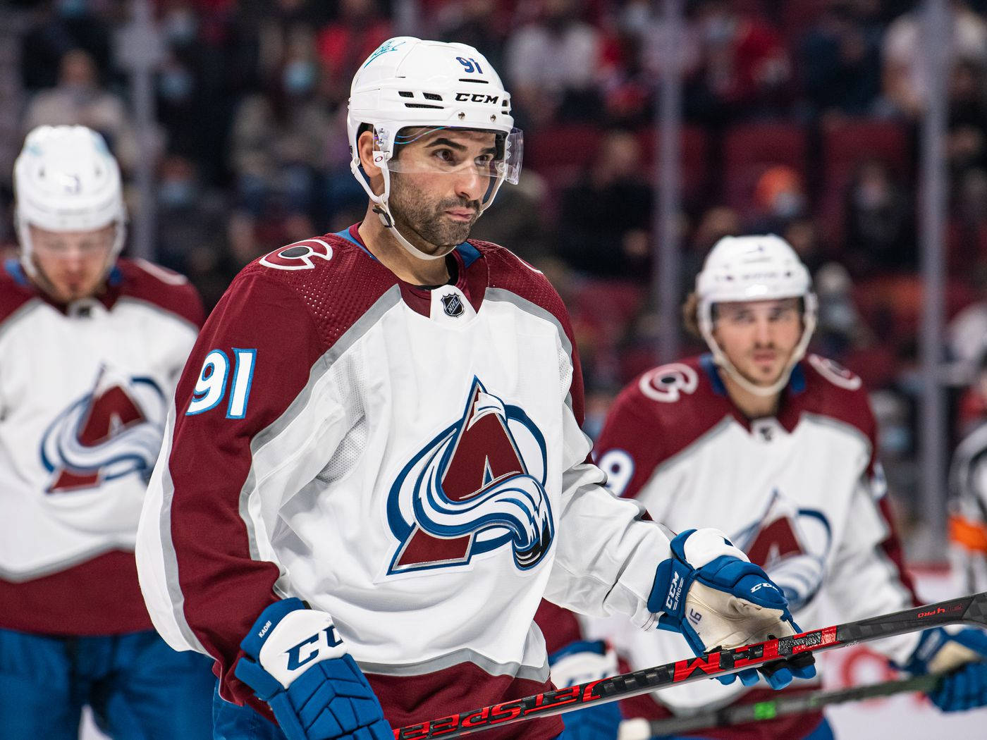 Nazem Kadri In Action With The Colorado Avalanche Wallpaper