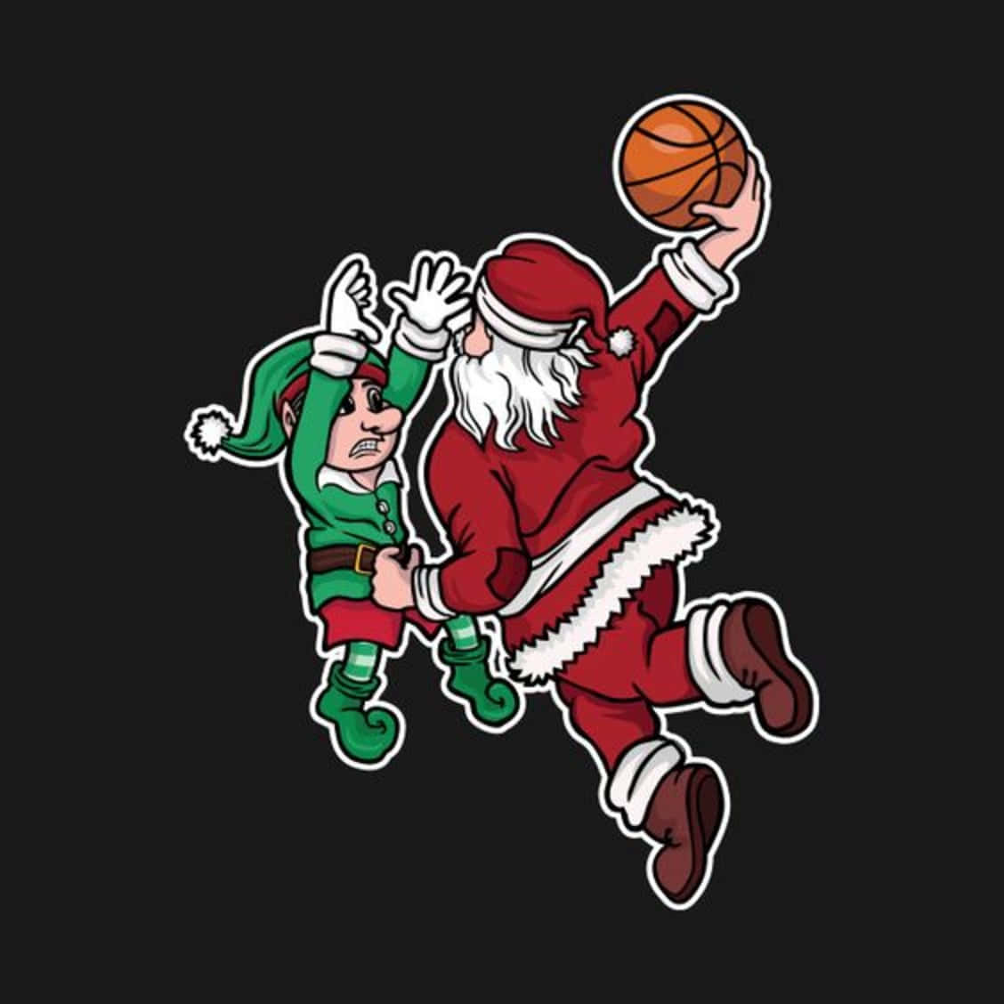 Nba Christmas With Elf Wallpaper