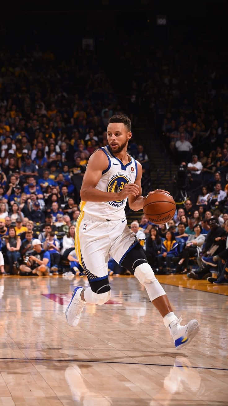 Nba Star Stephen Curry Leveling Up Wallpaper